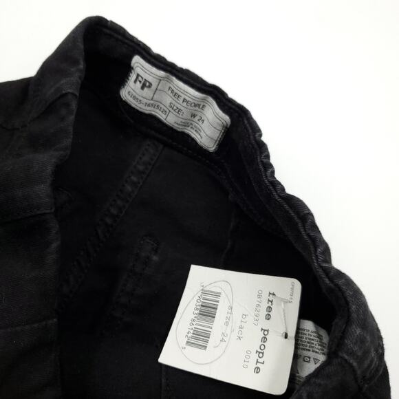 Free People Ultra-High Pull-On Skinny Jeans in Black Size 24 - Picture 3 of 8